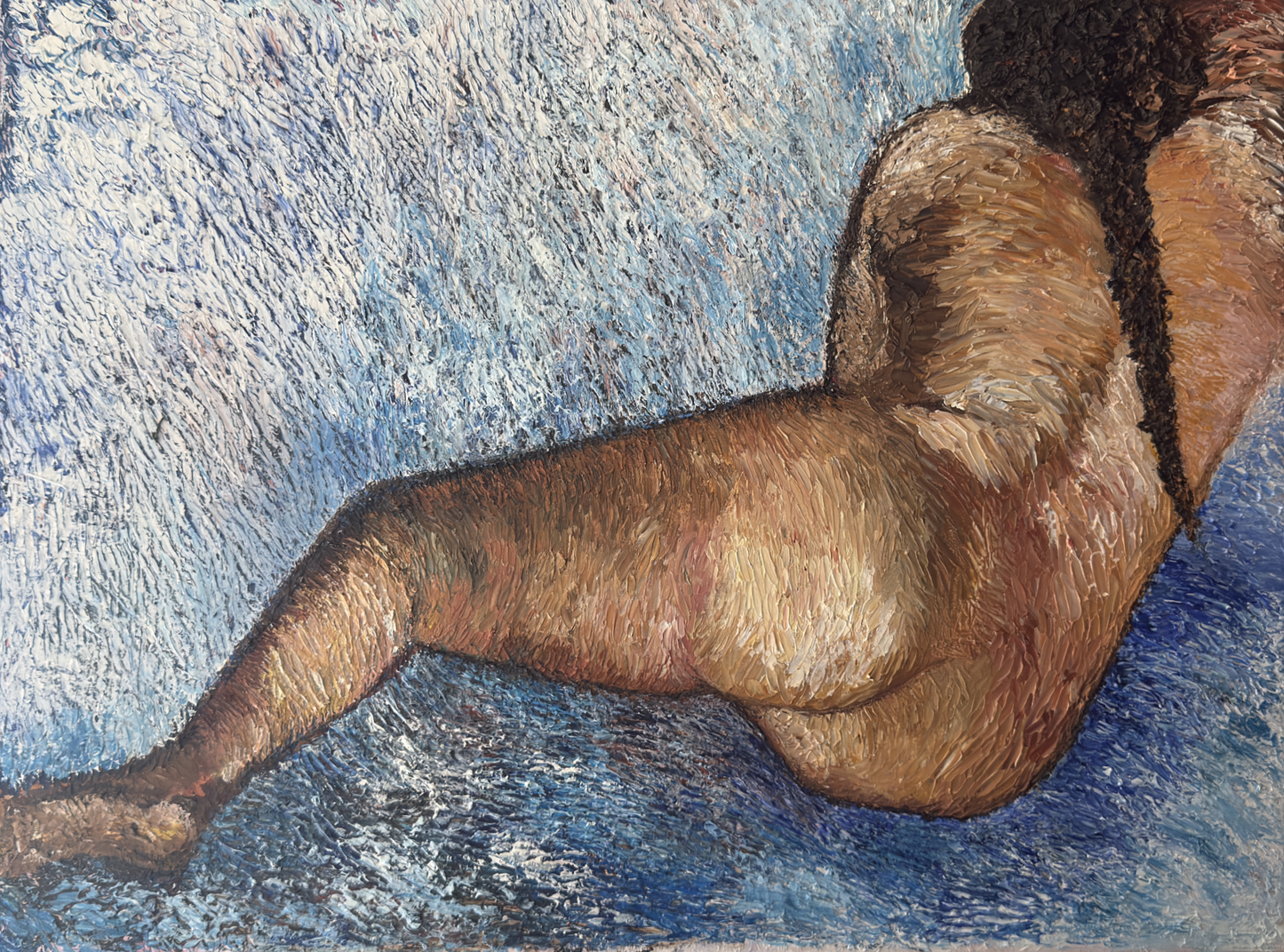 Liggend Naakt in kleur